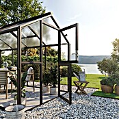 KGT Gewächshaus Novum III (Außenmaß inkl. Dachüberstand (B x T): 273 x 208 cm, Material Seitenwand: Glas, 4 mm, Tannengrün) | BAUHAUS