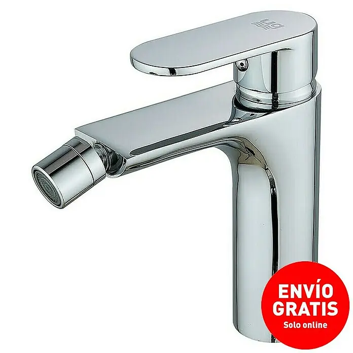 Universal de Grifería Tarim Grifo monomando de bidé - Cromo, Resplandeciente - Grifo monomando para bidé cromado, con diseño plano y rociador integrado. Accesorio de alta calidad para un baño moderno y funcional.