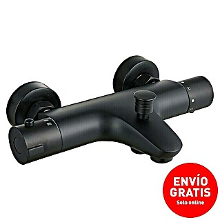 Universal de Grifería New Design Grifo termostático de bañera (Negro, Mate)