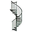 Minka Außenspindeltreppe Rondo Zink Plus (Durchmesser: 160 cm, Geschosshöhe: Max. 300 cm, Anzahl Steigungen: 13 Stk.)