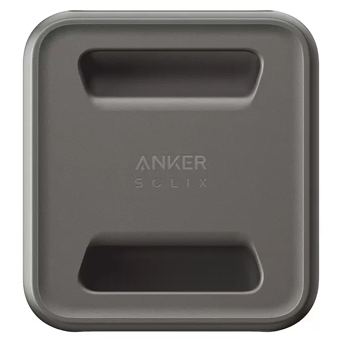 Anker Solix Akku Erweiterungsakku BP3800 - 51,2 V, 75 Ah - Dunkelgraues Anker Solix Modul mit zwei eingelassenen Griffen.