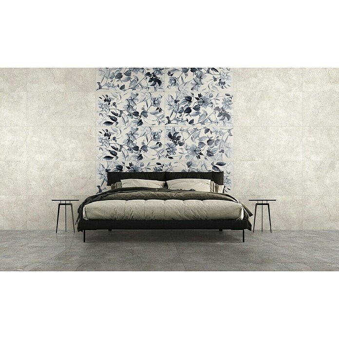 Opera Group Keramische tegel 3Dekor Bloom Cold (60 x 120 cm, Blauw / Grijs) | BAUHAUS
