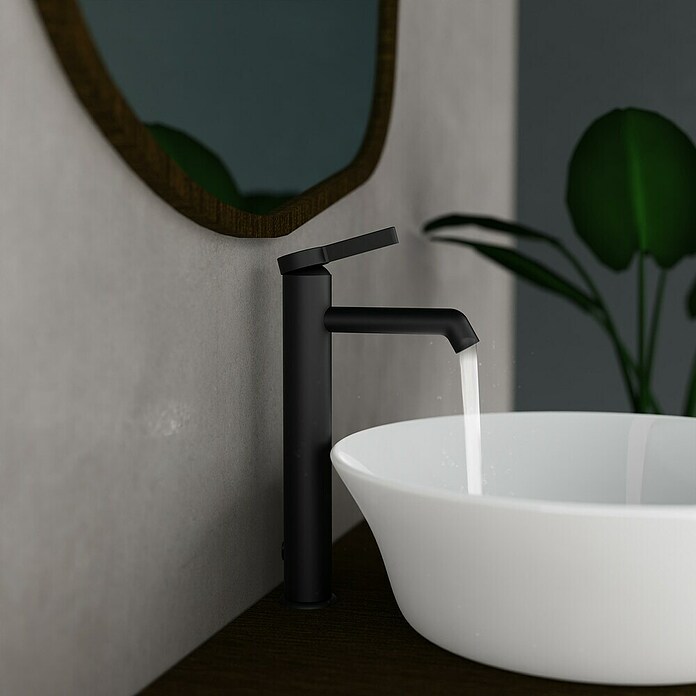 Camargue Waschtischarmatur Signo (Höhe: 30 cm, Schwarz, Matt) | BAUHAUS