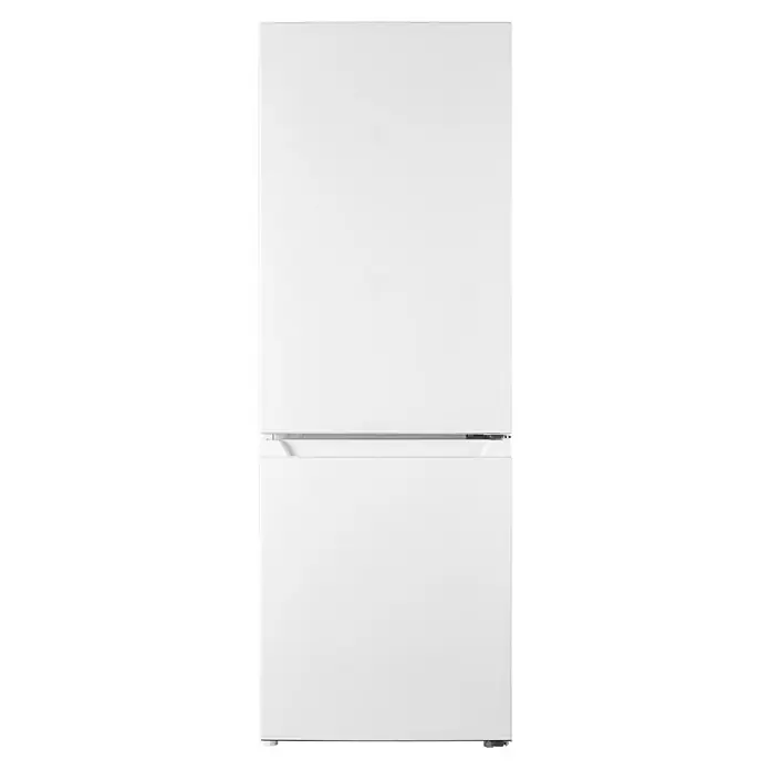 PKM Kühl-Gefrierkombination KG 218.4 W - Nutzinhalt Gesamt: 175 l, 56,2 x 49,5 x 143 cm, Weiß - Ein freistehender, weißer Kühl- und Gefrierschrank mit zwei Türen. Das Gerät hat einen minimalistischen Look und passt gut in moderne Küchen.