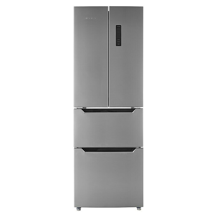 Wolkenstein Kühl-Gefrierkombination FD351.4A NF IX (Nutzinhalt Gesamt: 320 l, 68,5 x 63,5 x 185,5 cm, Inox) | BAUHAUS