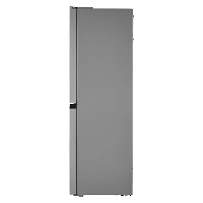 Wolkenstein Kühl-Gefrierkombination WCD362NFDEIX - Nutzinhalt Gesamt: 362 l, 62 x 79 x 180 cm, Inxo-Design - Moderner grauer Kühlschrank mit Gefrierfach unten.