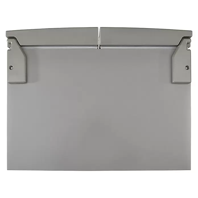 Wolkenstein Kühl-Gefrierkombination WCD362NFDEIX - Nutzinhalt Gesamt: 362 l, 62 x 79 x 180 cm, Inxo-Design - Hellgrauer, texturierter Deckel für eine Gefriertruhe oder Kühlbox, mit Scharnierabschnitten und Seitenstützen.