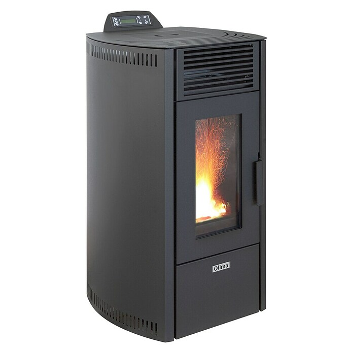 Qlima Pelletkachel Viola 85 S-line (3,2 kW - 8,5 kW, Verwarmingscapaciteit: 97 m³ - 220 m³, Zwart) | BAUHAUS