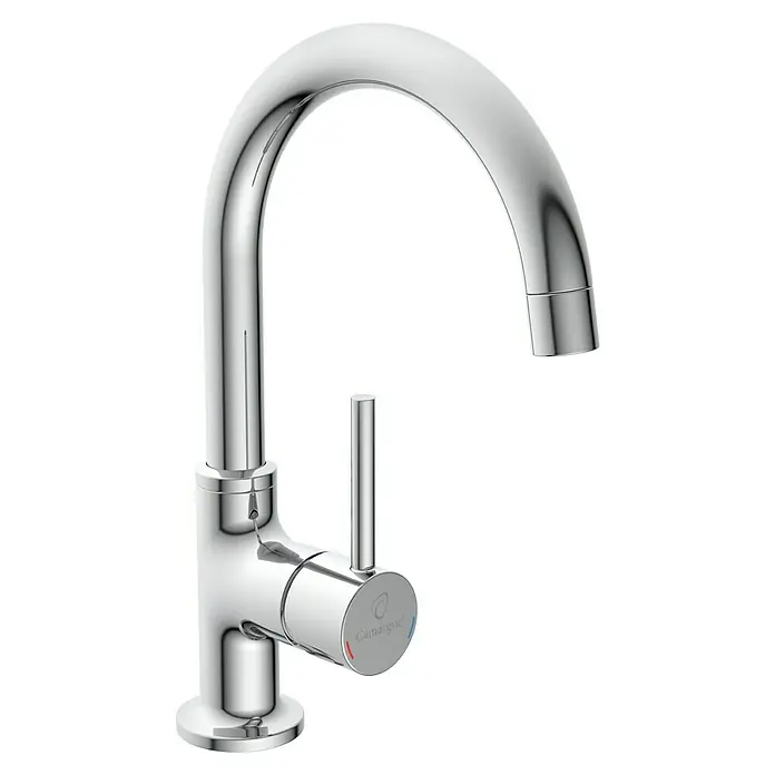 Camargue Waschtischarmatur Lima - Chrom, Glänzend - Elegante Küchenarmatur von Camargue. Verchromtes Design mit Einhebelmischer für präzise Temperaturregelung, ideal für moderne Küchen.