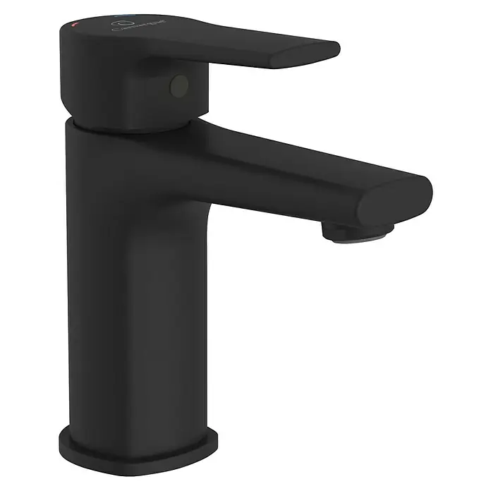 Camargue Waschtischarmatur Tessa - Schwarz, Matt - Schwarzer Waschtischmischer mit modernem Design. Die Armatur ist elegant und minimalistisch gehalten.