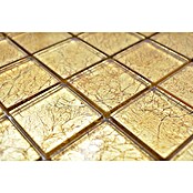 Mosaikfliese Quadrat Crystal Uni XCM 8GO25 (30 x 30 cm, Gold, Glänzend)