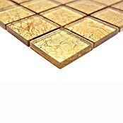 Mosaikfliese Quadrat Crystal Uni XCM 8GO25 (30 x 30 cm, Gold, Glänzend)