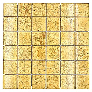 Mozaik pločica Quadrat Crystal Uni XCM 8GO25 (30 x 30 cm, Zlatne boje, Sjaj)