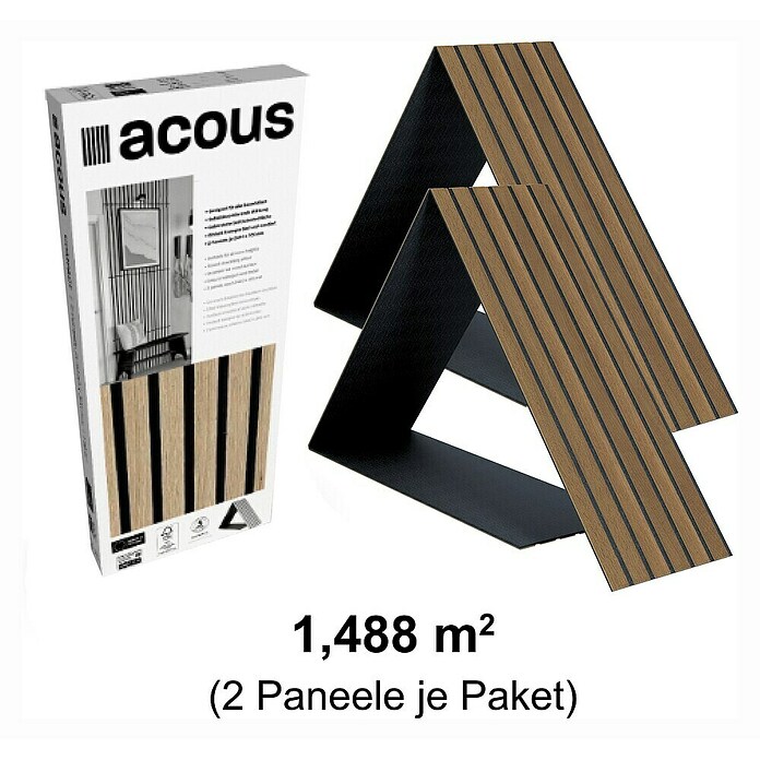 acous Akustikpaneel Compact (Eiche rustikal, L x B x S: 2 440 x 305 x 10,3 mm, 2 Stk.) | BAUHAUS
