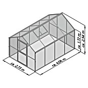 KGT Gewächshaus Novum IV (Außenmaß inkl. Dachüberstand (B x T): 273 x 408 cm, Material Seitenwand: Kunststoff, 10 mm, Tannengrün) | BAUHAUS