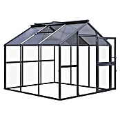 KGT Gewächshaus Novum III (Außenmaß inkl. Dachüberstand (B x T): 273 x 208 cm, Material Seitenwand: Glas, 4 mm, Anthrazit-Grau) | BAUHAUS