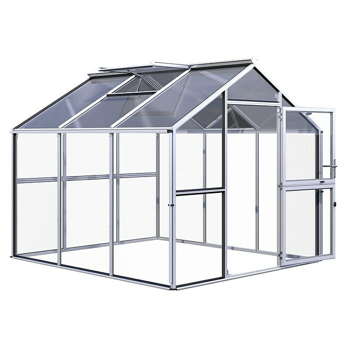 KGT Gewächshaus Novum III (Außenmaß inkl. Dachüberstand (B x T): 273 x 208 cm, Material Seitenwand: Glas, 4 mm, Pressblank) | BAUHAUS