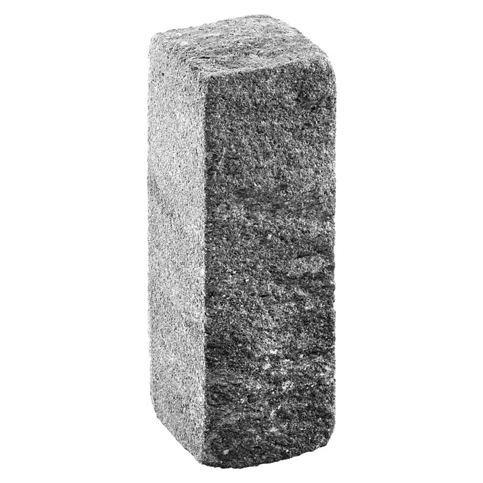Diephaus Stamford Mauerstein - 30 x 10 x 10 cm, Schwarz/Weiß, Beton - Rauer grauer Steinblock, rechteckig, geeignet für Bau und Landschaftsbau.