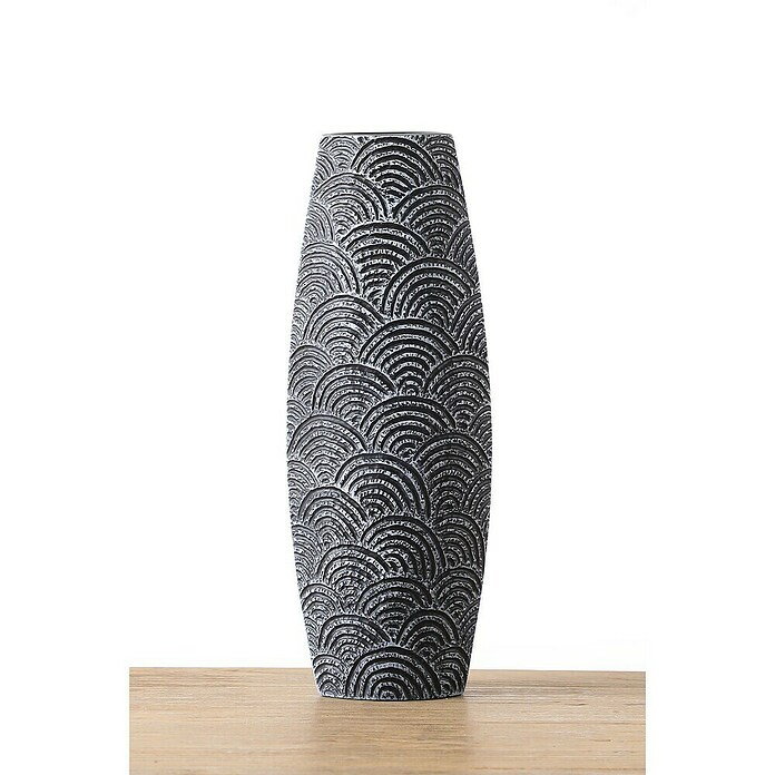 Vase Welle M (Grau, Höhe: 46 cm) | BAUHAUS