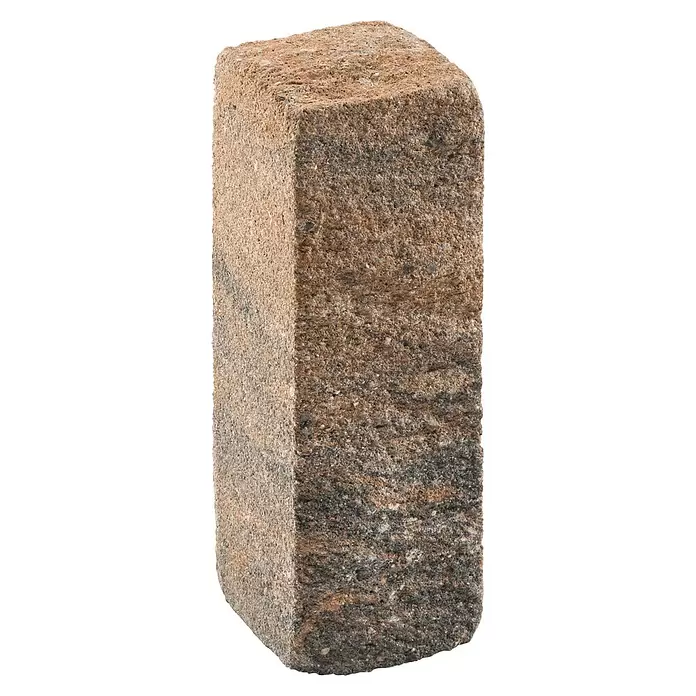 Diephaus Stamford Mauerstein - 30 x 10 x 10 cm, Muschelkalk, Beton - Strukturierter, mehrfarbiger braun-grauer Stützmauerstein.