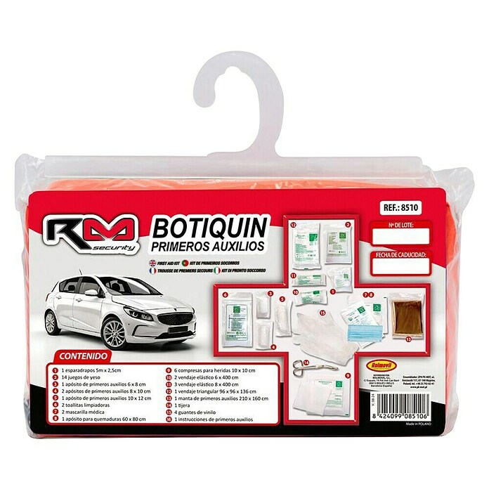 Rolmovil Botiquín de primeros auxilios (DIN 13164, Apto para: Coches) | BAUHAUS