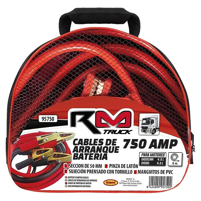 Rolmovil Cable de arranque (750 Ah, Largo: 6 m) | BAUHAUS