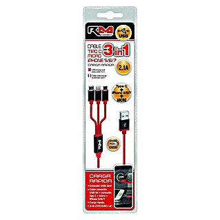 Rolmovil Cable USB triple (12/24 V, 2,1 Ah)