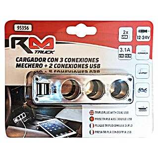 Rolmovil Cargador de encendedor de automóvil USB (2 conexiones USB)