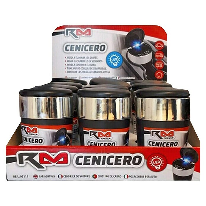 Rolmovil Cenicero con LED (PVC, Plateado) | BAUHAUS