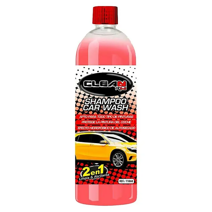 Rolmovil Clean Detergente para automóvil - 750 ml - Una botella de CLEAN Km Car Shampoo, un producto 2 en 1 que limpia y abrillanta, apto para todo tipo de pinturas y que proporciona protección hidrofóbica.
