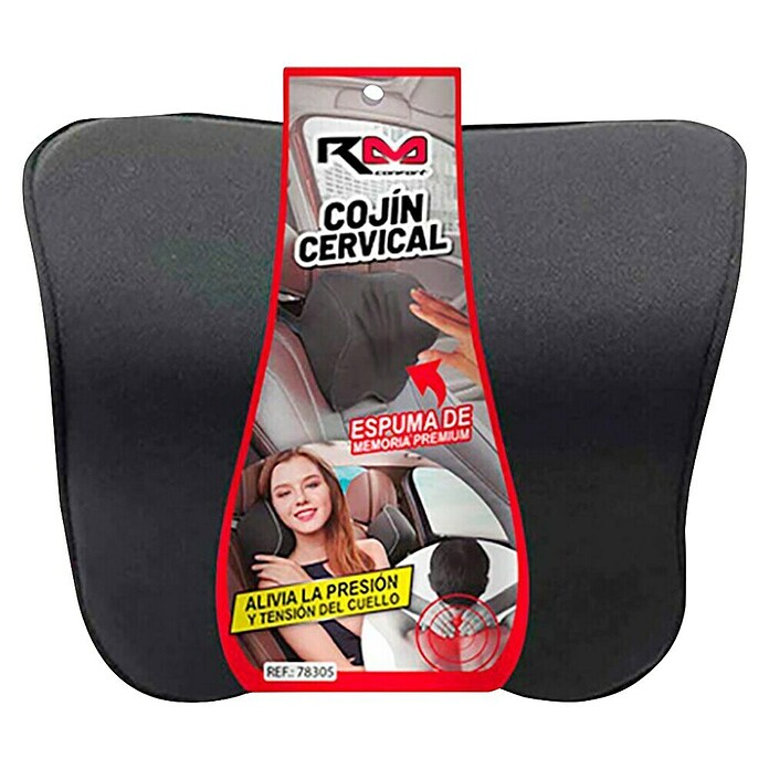 Rolmovil Almohada cervical Memory Foam (Espuma de poliuretano, Negro) | BAUHAUS