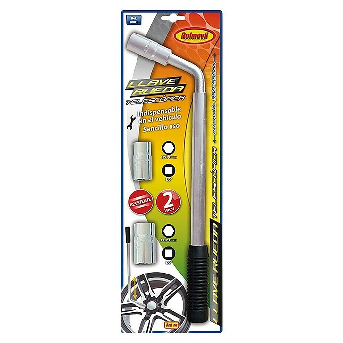 Rolmovil Llave de tubo de doble boca (Telescópico: 22 cm - 41 cm) | BAUHAUS
