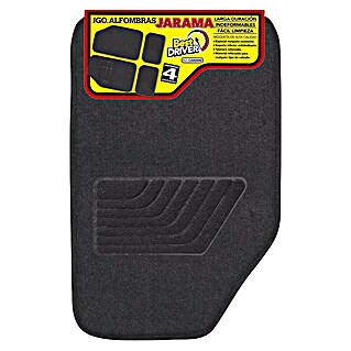 Rolmovil Juego de alfombrillas para vehículo Jarama (4 pzs., Negro)