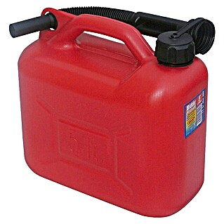 Bidón para carburante (5 l, Rojo/Negro)