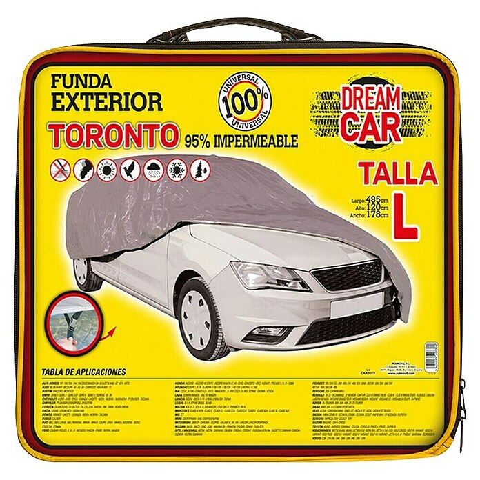Funda para coche Toronto (L, Gris) | BAUHAUS