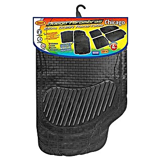 Rolmovil Juego de alfombrillas para vehículo Chicago (4 pzs., Negro)