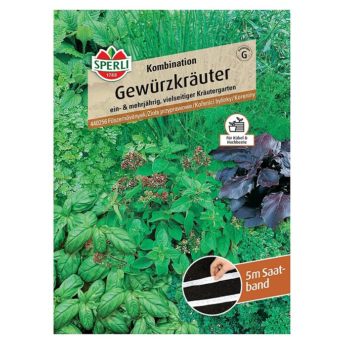 Sperli Kräutersamen Gewürzkräuter-Kombination (5 m Saatband) | BAUHAUS