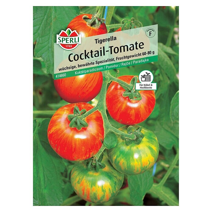 Sperli Cocktailtomate Tigerella (Solanum lycopersicum 'Tigerella', Erntezeit: Juli) | BAUHAUS