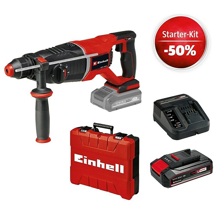 Einhell Power X-Change 18V Maschinenpaket (Akku-Bohrhammer TP- HD 18/26D LI BL-Solo + Starter-Kit (-50%)) | BAUHAUS