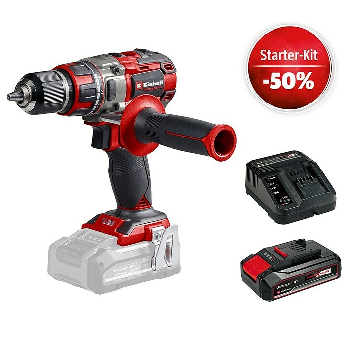 Einhell Power X-Change 18V Maschinenpaket (Akku-Bohrschrauber TP-CD 18/80 LI BL-Solo + Starter-Kit (-50%)) | BAUHAUS