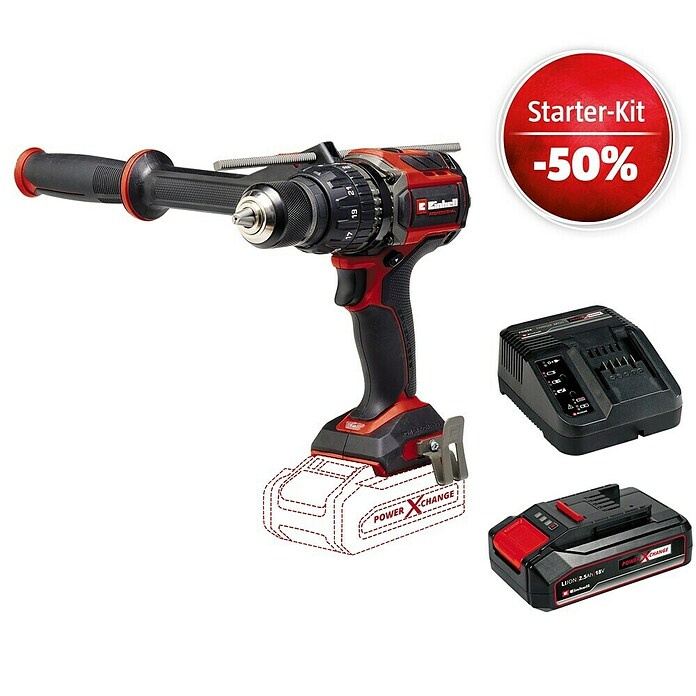 Einhell Power X-Change 18V Maschinenpaket (Akku-Schlagbohrmaschine TP-CD 18/120 Solo + Starter-Kit (-50%)) | BAUHAUS