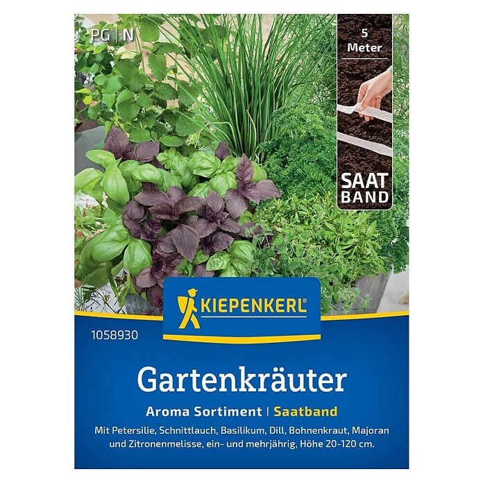 Kiepenkerl Kräutersamenmischung Gartenkräuter (Verschiedene sorten, Saatzeit: April, Erntezeit: Juni) | BAUHAUS