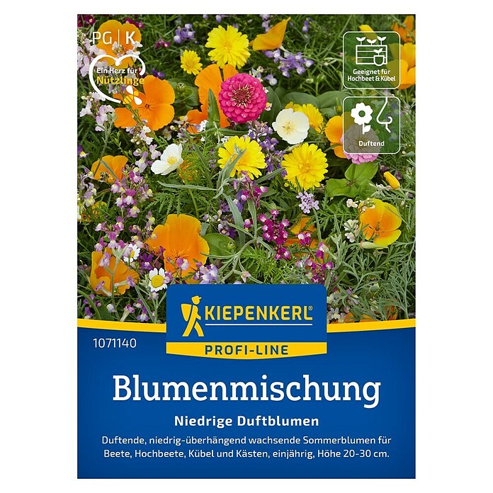 Kiepenkerl Blumensamenmischung Niedrige Duftblumen (Verschiedene Sorten, Mehrfarbig, 2 m² - 4 m²) | BAUHAUS