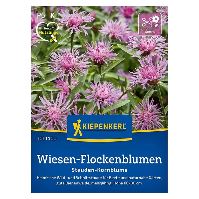 Kiepenkerl Blumensamen Wiesen-Flockenblume - Centaurea jacea, Inhalt reicht für ca. 50 Pflanzen - KIEPENKERL Saatgut: rosa Wiesen-Flockenblumen, bienenfreundlich & Schnittblume, mehrjährig, 60-80cm.