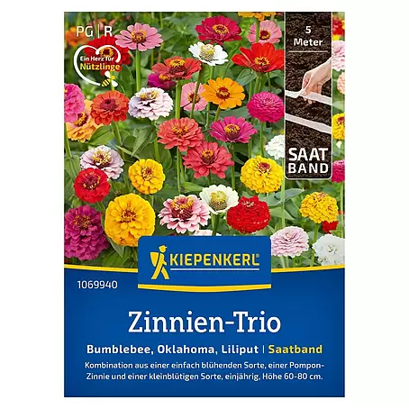 Kiepenkerl  Blumensamenmischung Zinnien-Trio