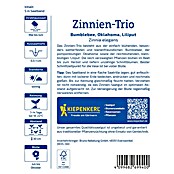 Kiepenkerl Blumensamenmischung Zinnien-Trio (Zinnia elegans, Inhalt geeignet für ca. 5 Meter) | BAUHAUS