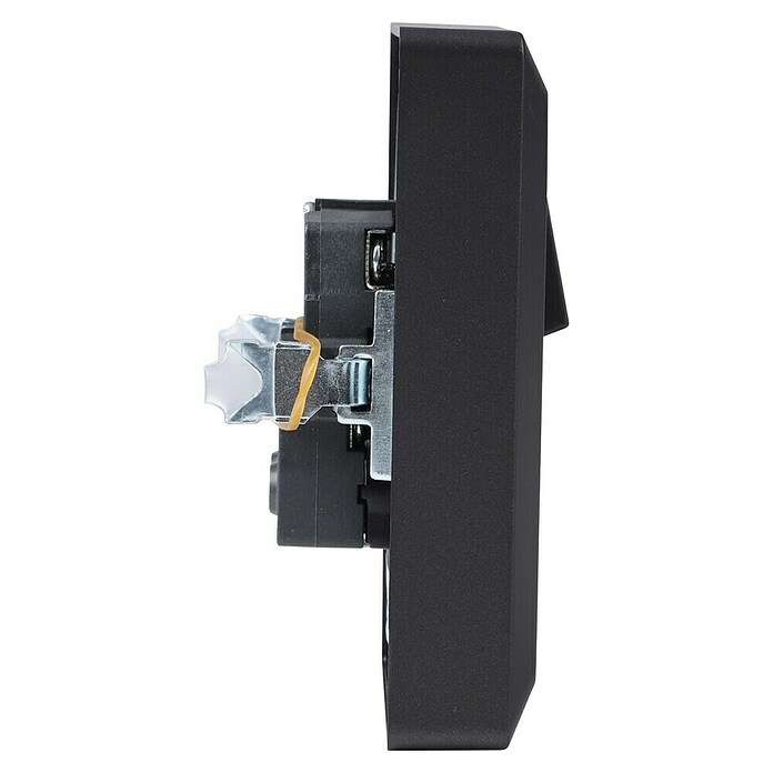 Combinatie wandcontactdoos/schakelaar Serie Zwart Geaard (Zwart, Onderbouwmontage) | BAUHAUS