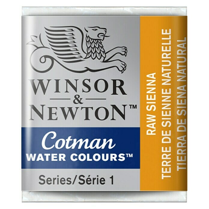 Winsor & Newton Cotman AquarellfarbeSiena Natur, Topf Front View