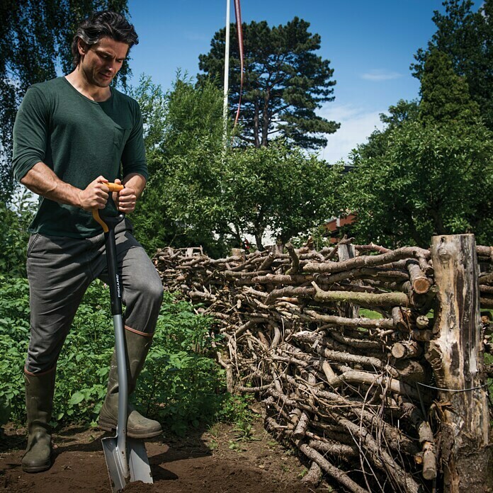 Fiskars Xact Vrtnarska lopata L  (Delovna širina: 19 cm, Konica, Dolgi ročaj) | 7240 - Geräte mit Stiel | IADA - Gartenhandgeräte | IAD - Gartenhandgeräte | IA - Gartenhartware | I - Stadtgarten | BAUHAUS