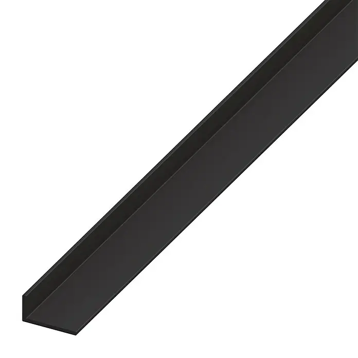 Kantoflex Winkelprofil - 1.000 x 40 x 10 mm, Stärke: 2 mm, Kunststoff, Schwarz - Schwarzes U-Profil aus Metall, ideal für Konstruktionen oder als dekoratives Element, das Stabilität und einen modernen Look vereint.
